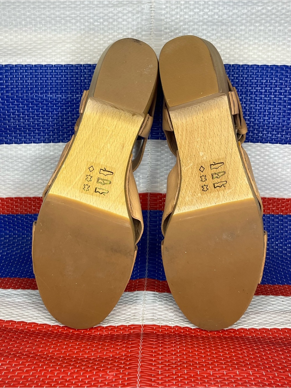 Madewell Johanna Crisscross Leather Wooden Clog Sandals - Women’s Size 8 - Picture 2 of 7